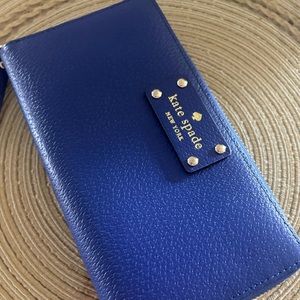 Kate Spade Classic Zip Around Wallet Full-Sized Blue Purple